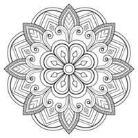 motif de mandala abstrait de vecteur. l'art sur le mur. livre de coloriage motif de dentelle le tatouage. conception pour une conception de chemise de peinture de papier peint et d'autocollant de tuile, ornement décoratif de cercle dans le style oriental ethnique vecteur