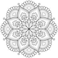 motif de mandala abstrait de vecteur. l'art sur le mur. livre de coloriage motif de dentelle le tatouage. conception pour une conception de chemise de peinture de papier peint et d'autocollant de tuile, ornement décoratif de cercle dans le style oriental ethnique vecteur