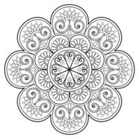 motif de mandala abstrait de vecteur. l'art sur le mur. livre de coloriage motif de dentelle le tatouage. conception pour une conception de chemise de peinture de papier peint et d'autocollant de tuile, ornement décoratif de cercle dans le style oriental ethnique vecteur