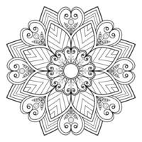 motif de mandala abstrait de vecteur. l'art sur le mur. livre de coloriage motif de dentelle le tatouage. conception pour une conception de chemise de peinture de papier peint et d'autocollant de tuile, ornement décoratif de cercle dans le style oriental ethnique vecteur