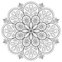 motif de mandala abstrait de vecteur. l'art sur le mur. livre de coloriage motif de dentelle le tatouage. conception pour une conception de chemise de peinture de papier peint et d'autocollant de tuile, ornement décoratif de cercle dans le style oriental ethnique vecteur