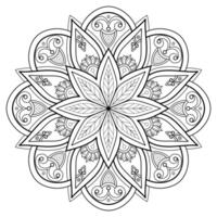 motif de mandala abstrait de vecteur. l'art sur le mur. livre de coloriage motif de dentelle le tatouage. conception pour une conception de chemise de peinture de papier peint et d'autocollant de tuile, ornement décoratif de cercle dans le style oriental ethnique vecteur