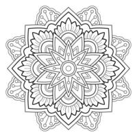 motif de mandala abstrait de vecteur. l'art sur le mur. livre de coloriage motif de dentelle le tatouage. conception pour une conception de chemise de peinture de papier peint et d'autocollant de tuile, ornement décoratif de cercle dans le style oriental ethnique vecteur