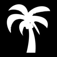 icône blanche de palmier vecteur