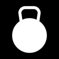 icône blanche kettlebell vecteur