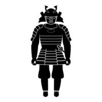 samouraï japon guerrier rouge noir couleur illustration vectorielle image style plat vecteur