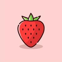 illustration graphique vectoriel de fraise