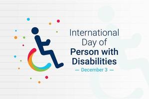 illustration graphique vectoriel de la journée internationale des personnes handicapées