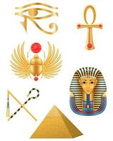 symbole de l'illustration vectorielle de l'égypte antique isolée sur fond blanc