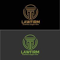 création de logo de pilier de cabinet d'avocats vecteur