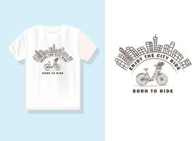 conception de t-shirt abstrait city ride avec un design vectoriel créatif