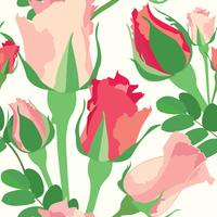 Floral pattern sans soudure. Fleur rose fond vecteur