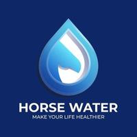 logo de l'eau du cheval vecteur