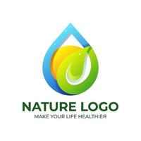 logo nature coloré vecteur