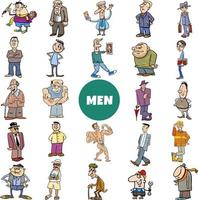 grand ensemble de personnages de dessin animé homme vecteur