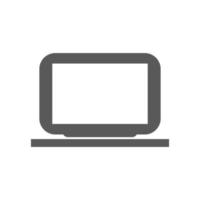 icône de vecteur d'ordinateur portable sur fond blanc. illustration