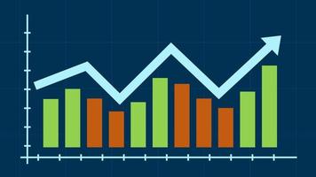 bourse et graphiques d'affaires. mouvement de haut en bas. négociation d'investissement en bourse vecteur