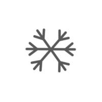 icône de flocon de neige de vecteur sur fond blanc