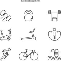 icône d'exercice isolé sur fond blanc de la collection d'activités et de loisirs. icône d'exercice symbole d'exercice à la mode et moderne pour le logo, le web, l'application, l'interface utilisateur. signe simple d'icône d'exercice. vecteur