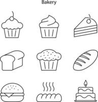 icône de boulangerie isolé sur fond blanc. icône de boulangerie symbole de boulangerie tendance et moderne pour le logo, le web, l'application, l'interface utilisateur. signe simple d'icône de boulangerie. icône illustration vectorielle plane vecteur