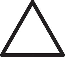 icône triangle isolé sur fond blanc. icône triangle fine ligne contour symbole triangle linéaire pour logo, web, application, interface utilisateur. signe simple d'icône de triangle.