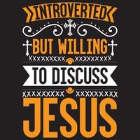 introverti mais prêt à discuter de Jésus vecteur