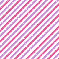 lignes roses et violettes à rayures diagonales de la saint-valentin sur fond blanc vecteur