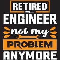 ingénieur à la retraite ce n'est plus mon problème vecteur