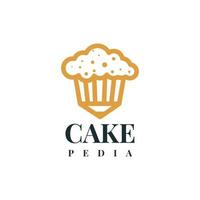 conception de modèle d'illustration de logo de gâteau pedia vecteur