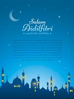 Fond de Ramadan avec mosquée silhouette vecteur