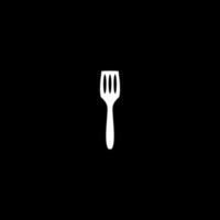 icône de couleur blanche spatule de cuisine vecteur