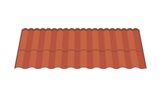 toit pour la conception de chalets d'été. toit de tuiles brunes isolé sur fond blanc. illustration vectorielle. vecteur