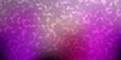 modèle vectoriel violet foncé, rose avec hexagones.
