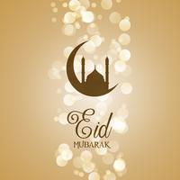 Fond décoratif Eid Mubarak vecteur