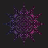 mandala ornement objet gradation violet couleur conception vecteur