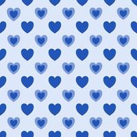 un fond bleu vif avec un coeur bleu constitue la conception sans couture du coeur. vecteur