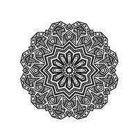 graphique vectoriel de décoration de mandala élégant monochrome