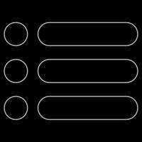 liste icône de contour blanc vecteur