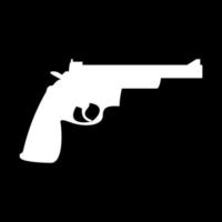 pistolet revolver icône couleur blanche vecteur