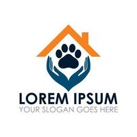 vecteur de maison pour animaux de compagnie, logo vétérinaire