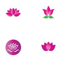 icône de modèle de logo de beauté vecteur fleurs de lotus design