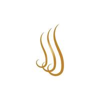 vague de cheveux femme logo vector illustration design