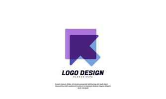 flèche et rectangle d'identité de marque créative abstraite de vecteur de stock pour le modèle de conception multicolore d'entreprise ou d'entreprise