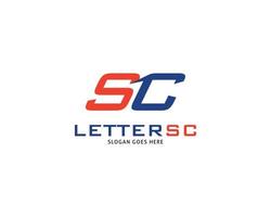 création de modèle de logo lettre initiale sc vecteur