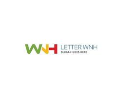 création de modèle de logo lettre initiale wnh vecteur