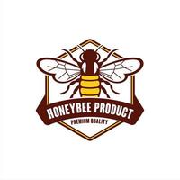 logo de qualité supérieure du produit de l'abeille vecteur