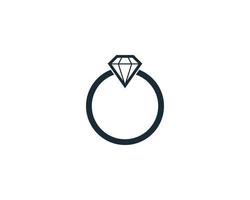 bague en diamant icône vector logo modèle illustration design