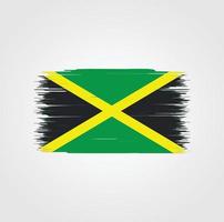 drapeau de la jamaïque avec style pinceau vecteur