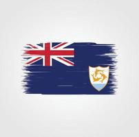 drapeau anguilla avec style pinceau vecteur