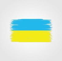 drapeau ukrainien avec style pinceau vecteur